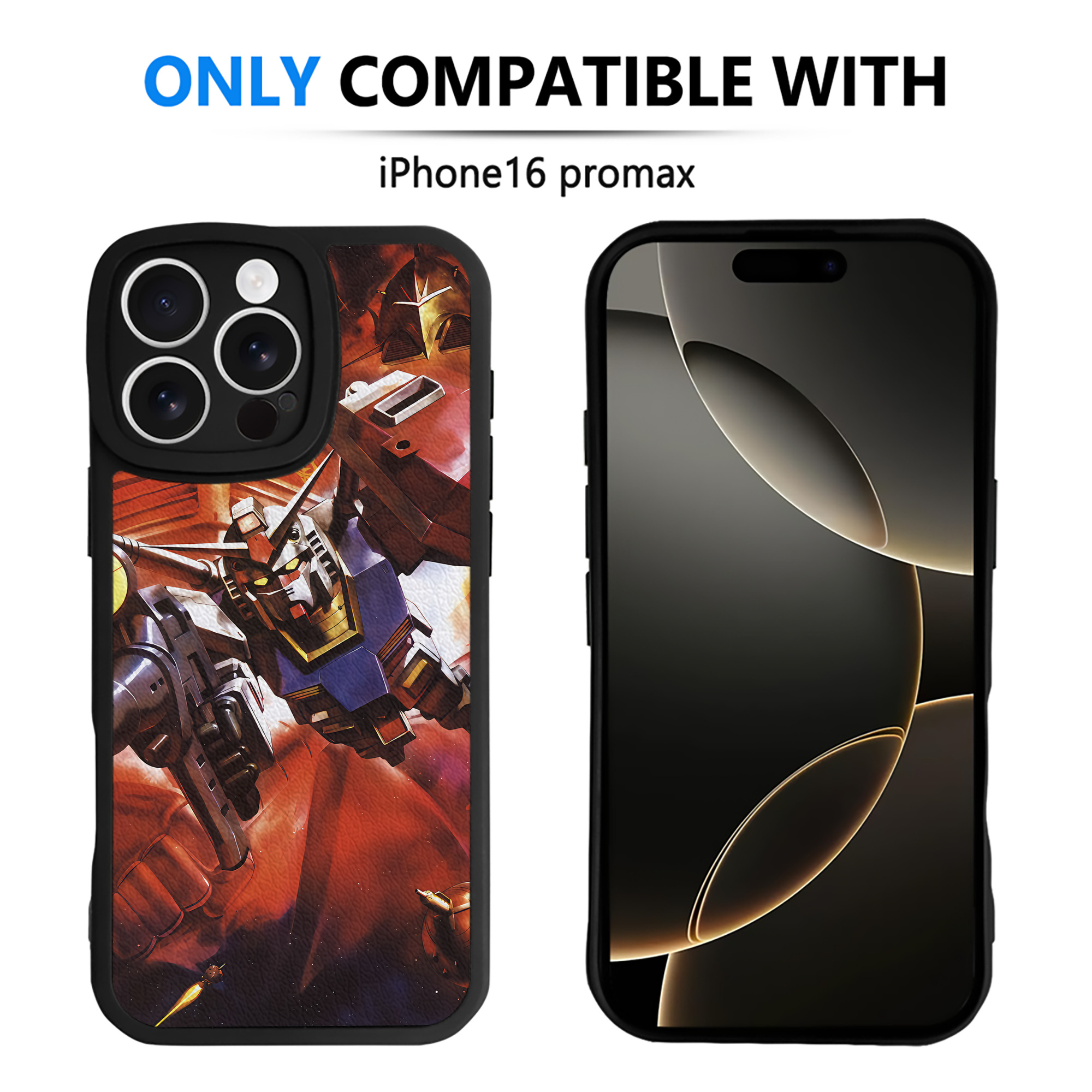 （画像用） 機動戦士ガンダム Mobile Suit Gundam 【iPhone 16シリーズ対応】シリコンスマホケース（レザー調） 材質：シリコン